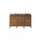 James Martin Vanities Brittany 60in Double Vanity, Saddle Brown w/ 3 CM Charcoal Soapstone Quartz Top 650-V60D-SBR-3CSP - alternate 1